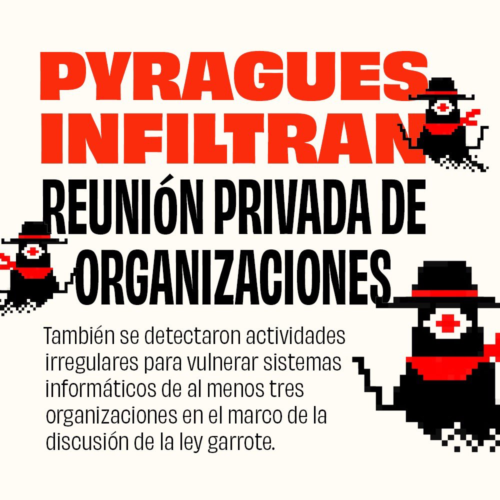 Durante la discusión de una ley garrote a las organizaciones, senadores cartistas perfilaron a periodistas, activistas, opositores y otros. 
Bajo la narrativa de un “complot de las ONG”, señalaron que todos son sospechosos. Menos ellos. 
Vuelven los pyragues. Reportamos cómo 👇