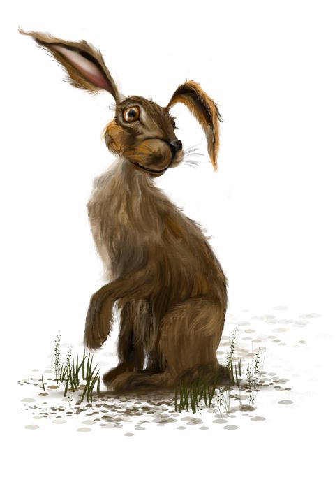 sambiddle's tweet photo. Art of the Day: "The Listening Hare". Buy at: https://t.co/IBtZpZAOI2 https://t.co/tQbHX4cbHY