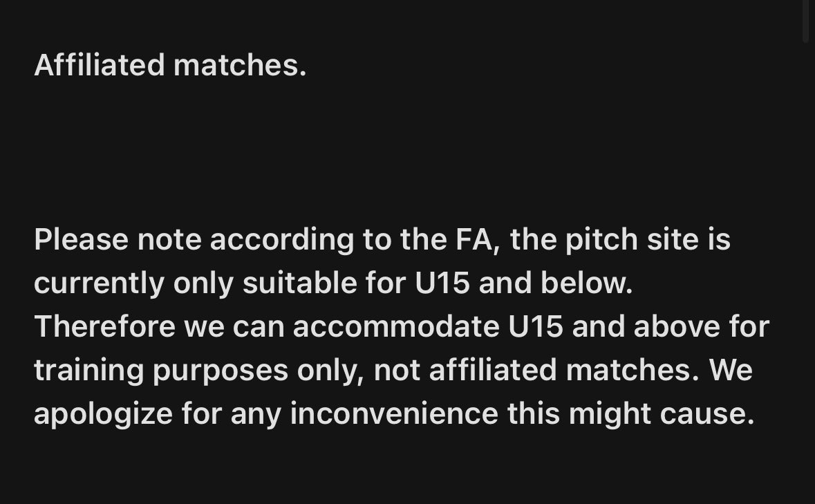 SRDC Blues (@bluessrdc) on Twitter photo So after a 5 successful years both ourselves and <a href="/SRDCPURPLE/">SRDC PURPLE</a> have no longer got a home.
<a href="/LancashireFA/">Lancashire FA</a> and <a href="/FA/">The FA</a> have decided that they no longer wish to support adult grassroots football. As you can see by the picture, they deem the pitch to be “not of the size for adults” So after a 5 successful years both ourselves and <a href="/SRDCPURPLE/">SRDC PURPLE</a> have no longer got a home.
<a href="/LancashireFA/">Lancashire FA</a> and <a href="/FA/">The FA</a> have decided that they no longer wish to support adult grassroots football. As you can see by the picture, they deem the pitch to be “not of the size for adults”
