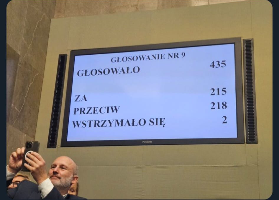 IsabelVSpruce's tweet photo. Polish Parliament has rejected a bill to liberalise abortion. They won by a margin of just 3 votes (218 v 215). Thank you to all those good politicians who stood firm on this issue - every vote counts - and may God protect Poland from the evil of abortion! https://t.co/oXpA8pRg3T
