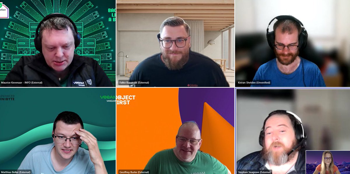 Another great #VeeamVanguard Friday call just finished!💚

Little group today, but lot of fun! We covered so many topics that they wouldn’t even fit here.😄

It’s an amazing way to end up a work week / start a weekend for some having already Saturday in the southern hemisphere!