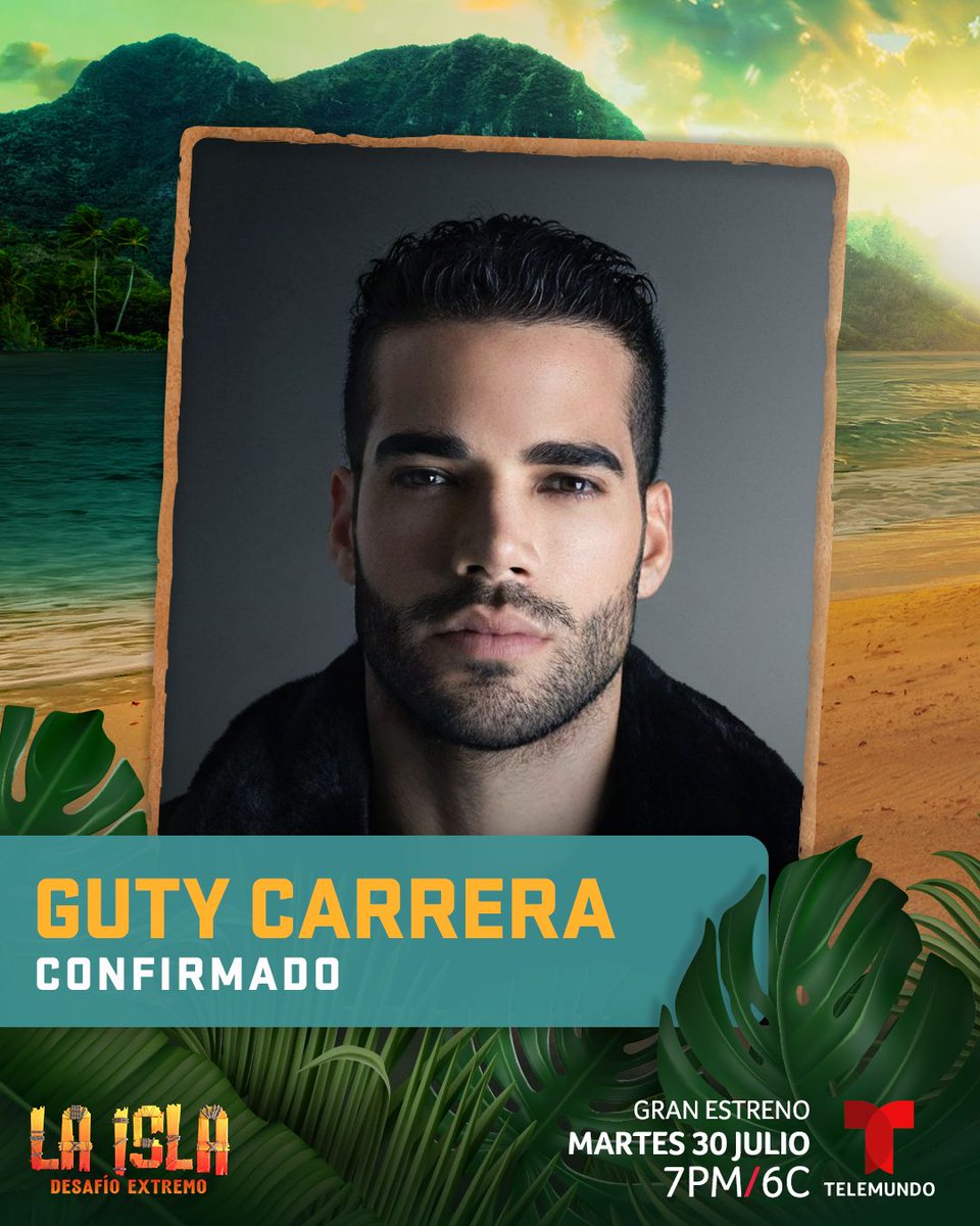 GutyCarreraT's tweet photo. Guty Carrera ya está listo para enfrentar lo que venga en #LaIslaDesafioExtremo  🏝️  #TeamGuty https://t.co/7DrOCXxyWw