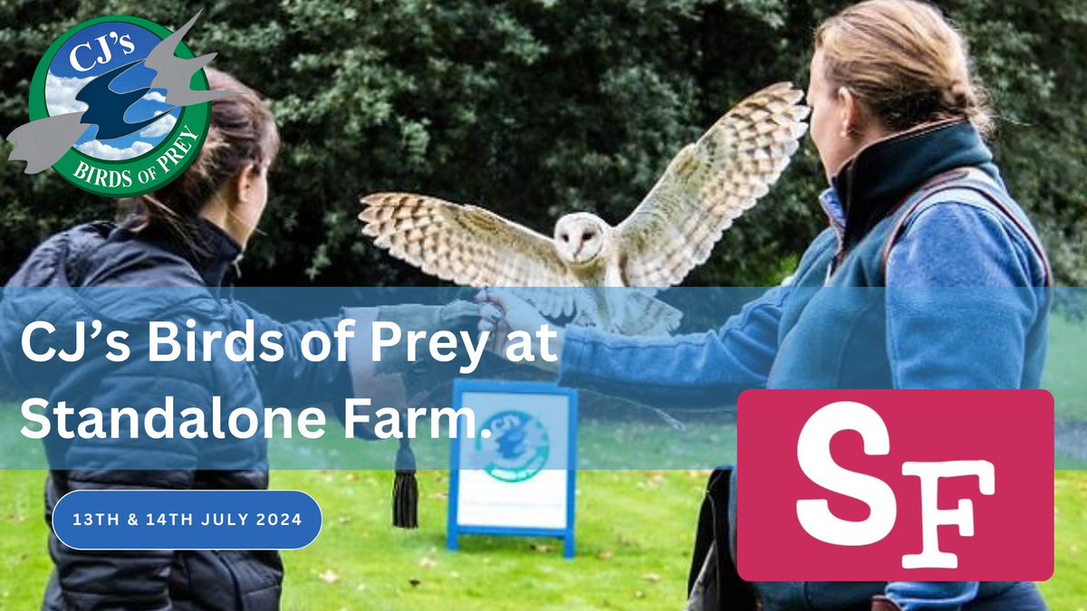 This weekend we will be swooping into Standalone Farm

It is an exclusive summer event for Annual Pass holders to come and get up close and personal with a range of our magnificent birds including hawks, falcons, and owls!

#standalonefarm #birdsofpreydisplay #letchworth