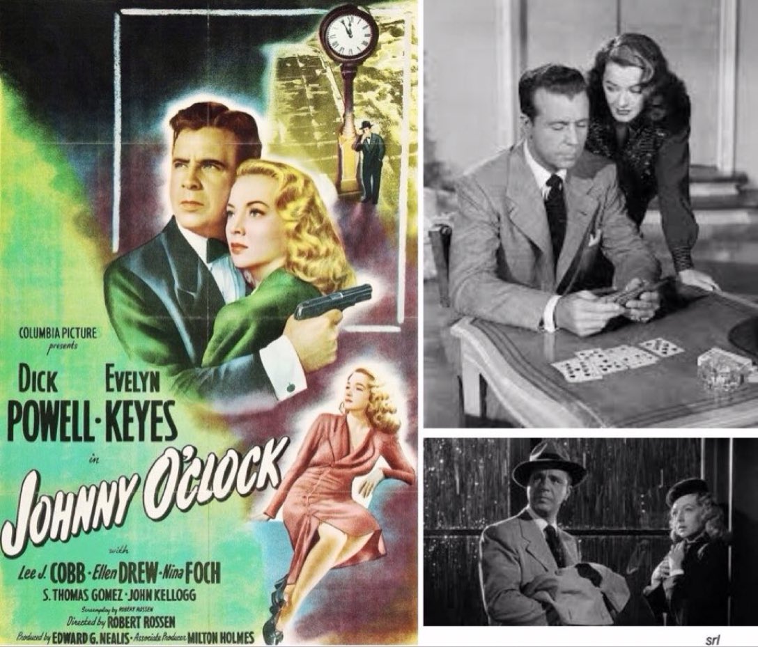 SaveRedlandLibr's tweet photo. 2:55pm TODAY on @TalkingPicsTV
The 1947 #FilmNoir #Crime film🎥 “Johnny O’Clock” directed & written by #RobertRossen from a story by #MiltonHolmes
🌟#DickPowell #EvelynKeyes #LeeJCobb #EllenDrew #NinaFoch #ThomasGomez #JohnKellogg #JimBannon https://t.co/uRVwwJrDvX
