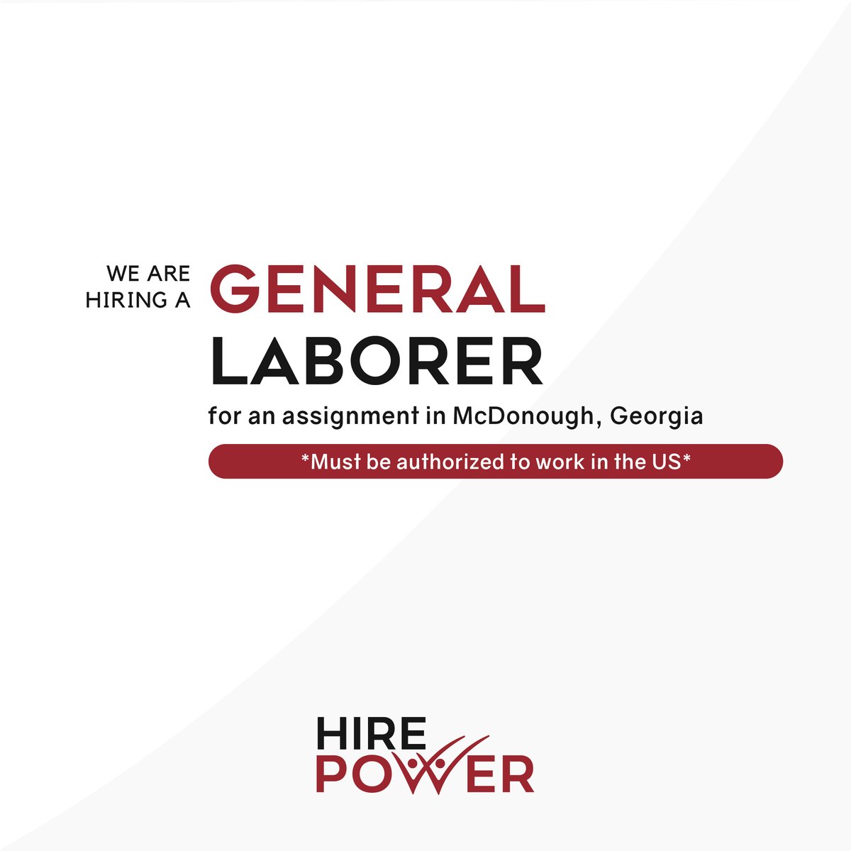 HPPStaffing's tweet image. We are hiring a General Laborer for an assignment in McDonough, Georgia, for more information please visit the following link:

job.hppstaffing.com/42218_General_…

#GeneralLaborer #Georgia #Job #Jobs #Vacancy #JobSearch #Hiring #NowHiring #Work