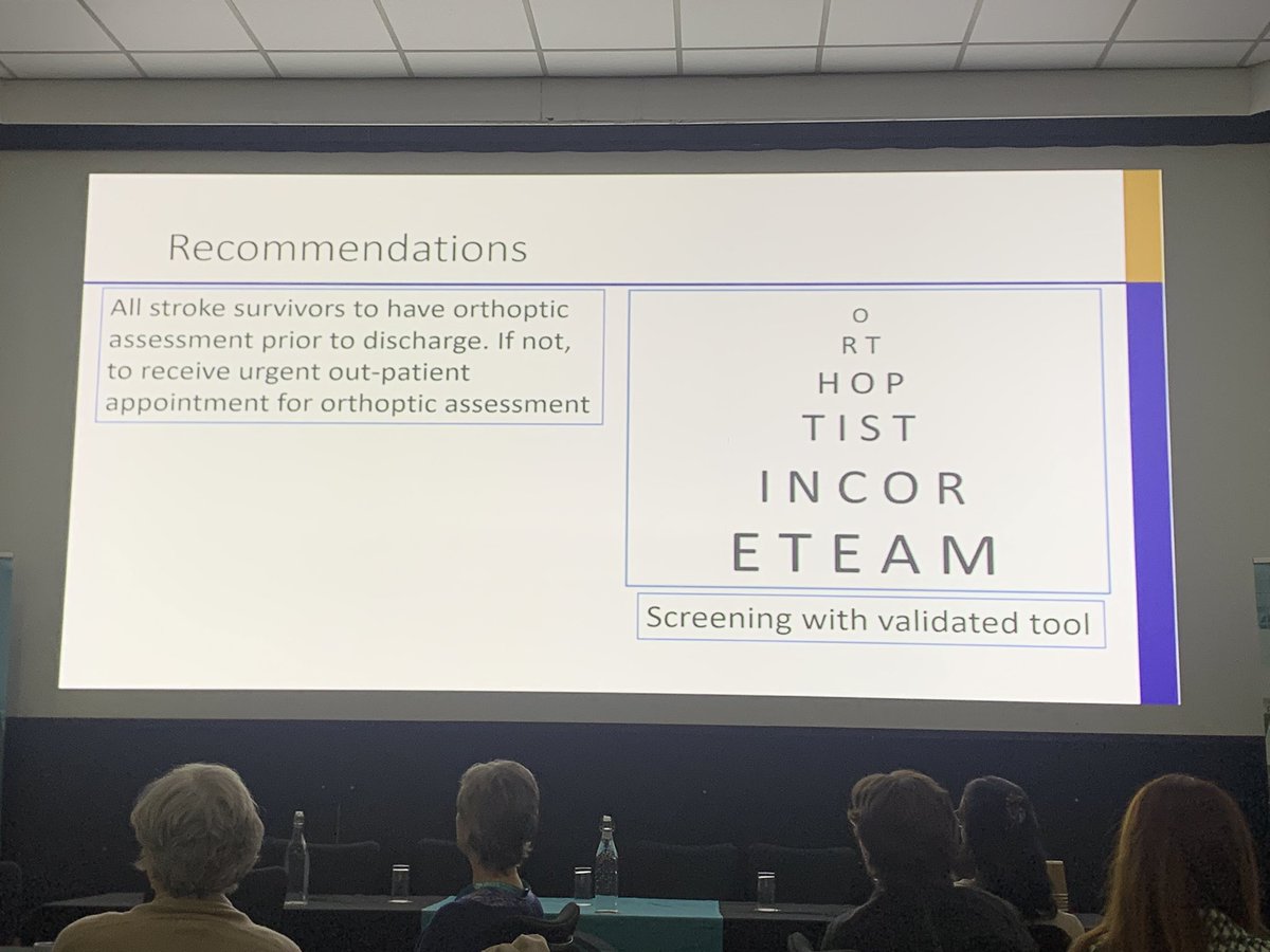All stroke survivors should have an Orthoptic assessment prior to discharge <a href="/orthopticbrain/">Prof Fiona Rowe</a> <a href="/BIOS_Orthoptics/">BIOS</a> <a href="/GCU_Orthoptics/">GCU_Orthoptics</a>