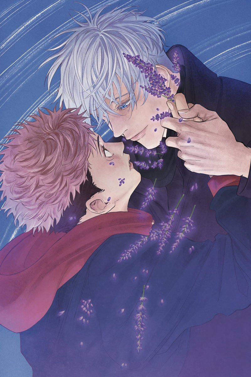 Lavender Goyuu for Blue blooms in Orange by <a href="/EternalGOYUU/">Photoframe HPBD Yuji with Gojo-sensei! *ੈ 🍰⸝⸝🍓✩‧</a> 
💞