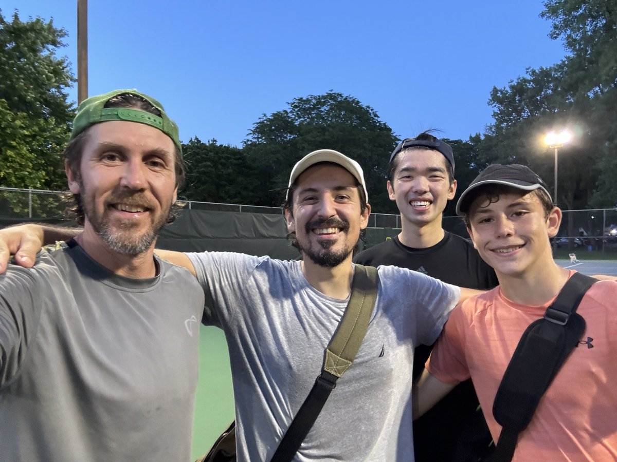Great time on the courts last night catching up with the Class of 2014 -Stefan and Kevin #saintspride
