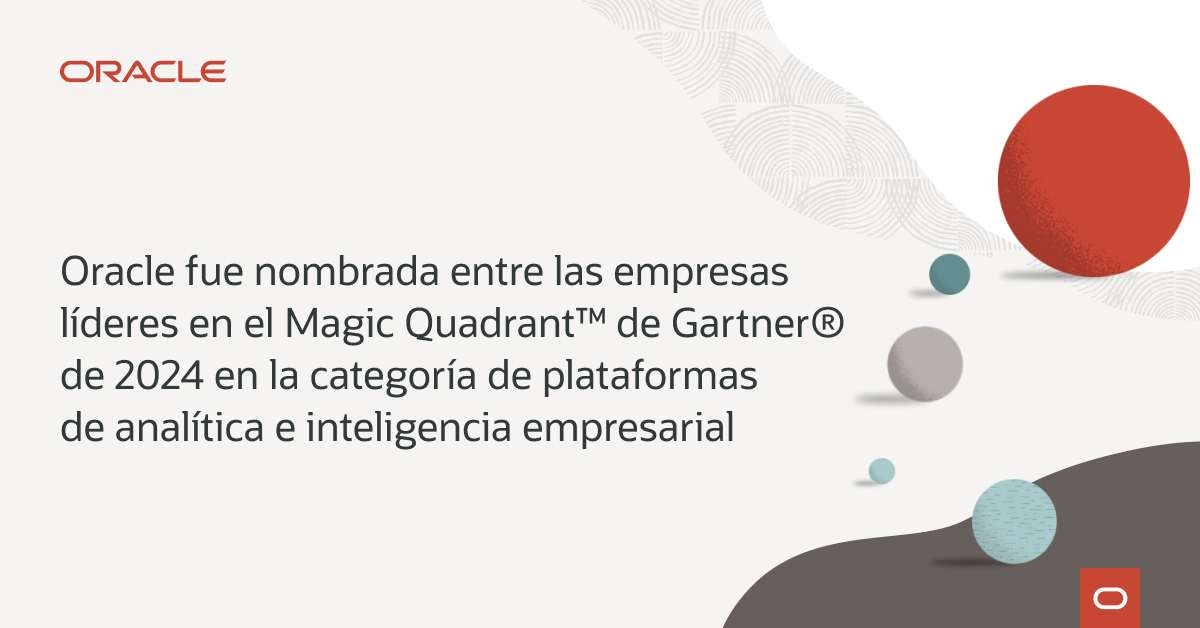 john_narino's tweet photo. Oracle fue nombrada entre las empresas líderes en el Magic Quadrant™ de Gartner® de 2024 en la categoría de plataformas de analítica e inteligencia empresarial. Descubre cómo Oracle Analytics Cloud puede impulsar tu toma de decisiones. Lee el informe: https://t.co/2XMIZfPIGN https://t.co/A1d1tzt6C4