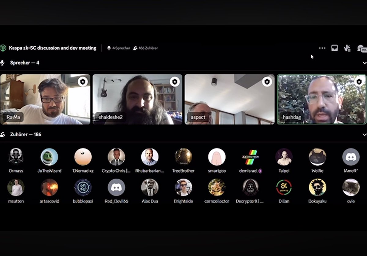 Michael Sutton On X: “The #Kaspa July open dev meeting started with unveiling the ongoing architecture work for integrating ZK opcodes that’ll allow #SmartContracts on $KAS, followed by a lively discussion between the team members who are working on the design as well…” — Kaspa (@KaspaCurrency) July 12, 2024 Michael Sutton On X: “The #Kaspa July open dev meeting started with unveiling the ongoing architecture work for integrating ZK opcodes that’ll allow #SmartContracts on $KAS, followed by a lively discussion between the team members who are working on the design as well…” — Kaspa (@KaspaCurrency) July 12, 2024