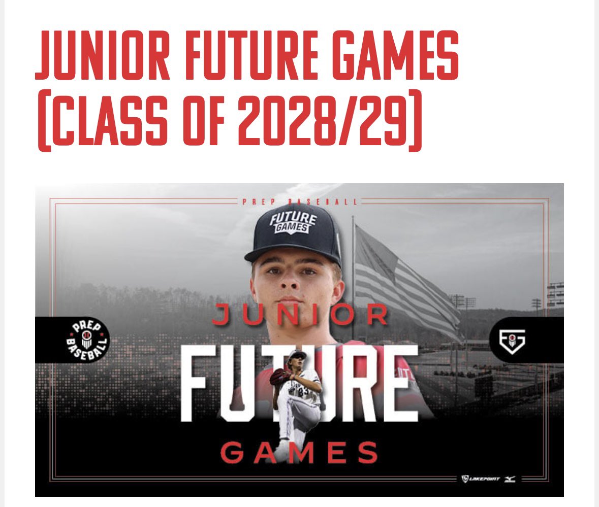 Honored to be selected to represent NJ in PBR’s Junior Future Games in Georgia. Thank you PBR NJ !!
<a href="/TJHunt_PBRNJ/">TJ Hunt PBR NJ</a> 
<a href="/PrepBaseballNJ/">Prep Baseball New Jersey</a> 
#spfbaseball2028