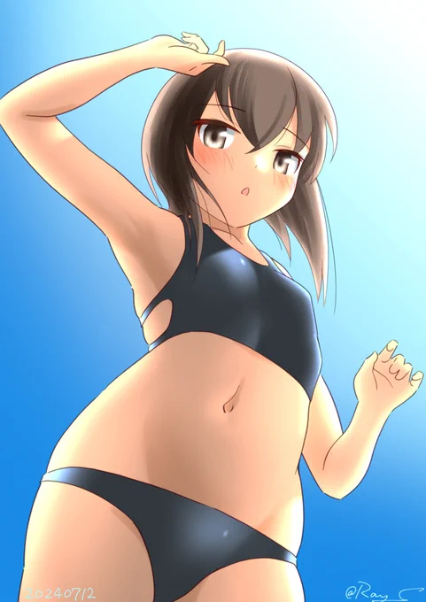 大鳳#艦これ版深夜の真剣お絵描き60分一本勝負#艦これ版真剣お絵描き60分一本勝負_20240712 