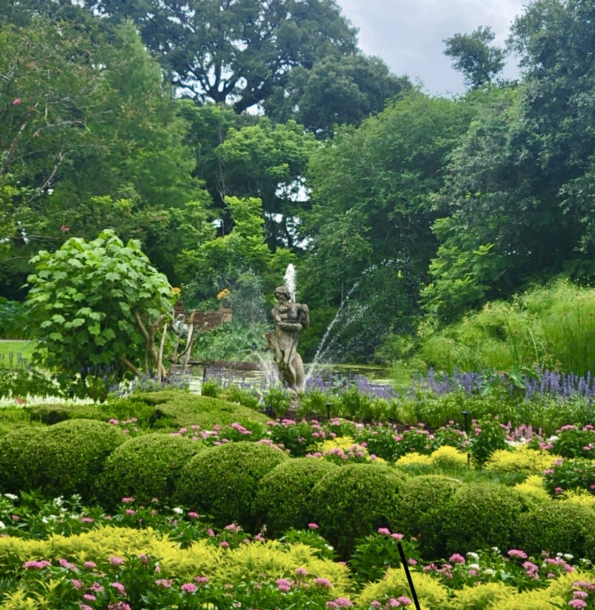 The gardens are a delightful blend of colorful blooms and peaceful surroundings.