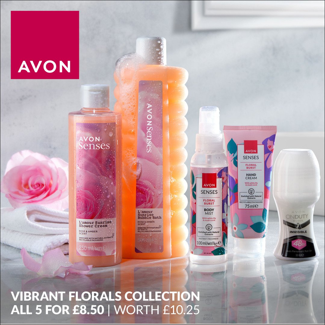 ClareAlcock2's tweet photo. Friday night pamper evenings are my vibe✌️ For just £8.50 this dreamy florals set is packed with 5 must-haves like bubble bath &amp; hand cream 🌼 Why not bag a set for yourself &amp; one for a friend too?

#BodyCare #BathAndBody #Pamper #SelfCare #AvonRep

https://t.co/i83180WDQe https://t.co/zHpuA4UYAu