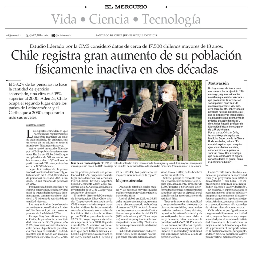 ELHOC_Research's tweet photo. Sabías que ha aumentado el número de personas físicamente inactivas a nivel mundial 🚨🚨🚨 Desafortunadamente, Chile no es la excepción 🚨🚨🚨 te invitamos a leer esta interesante nota en el @elmercurioec 

https://t.co/RMLtJFr0p5 https://t.co/cDXcLUrAfK