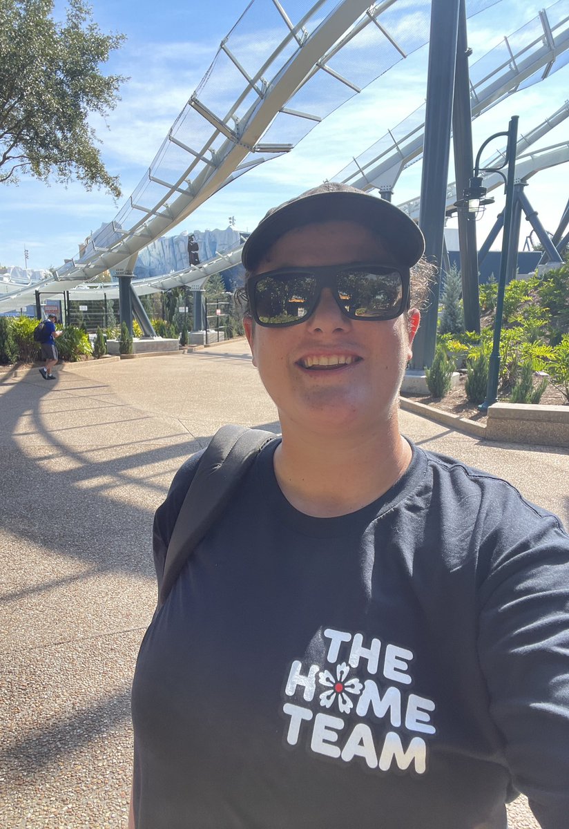 abariry's tweet photo. celebrating @TheHomeTeamNW new album by wearing my merch (all black) to a theme park in fl in july🥵 - congrats on the album and see y’all in orlando next week https://t.co/eOXjceofBF