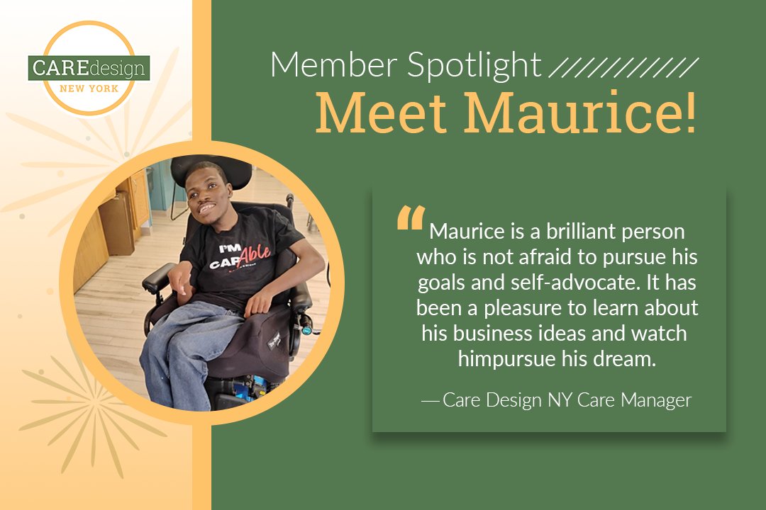 Meet Maurice!  Earlier this year, Maurice opened a shop on Etsy to display his DA Fashions clothing line. DA Fashions stands for, “Differently Abled.” It embodies Maurice’s mantra, “we are not disabled, we are differently abled!” Read more here: bit.ly/3Wf7geD