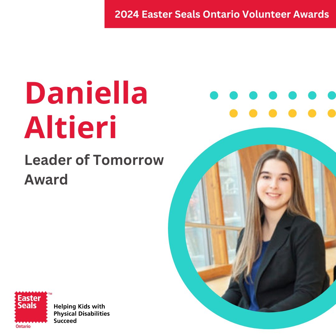 EasterSealsON's tweet photo. We’re celebrating our 2024 Volunteer Award recipients! 🏆🎉
Daniella is the highly deserving recipient of the Leader of Tomorrow Award, given to a youth who displays exemplary leadership skills.
Thank you for your dedication and advocacy, Daniella!
#EasterSealsOntario #Volunteer https://t.co/5rrGcEepr6