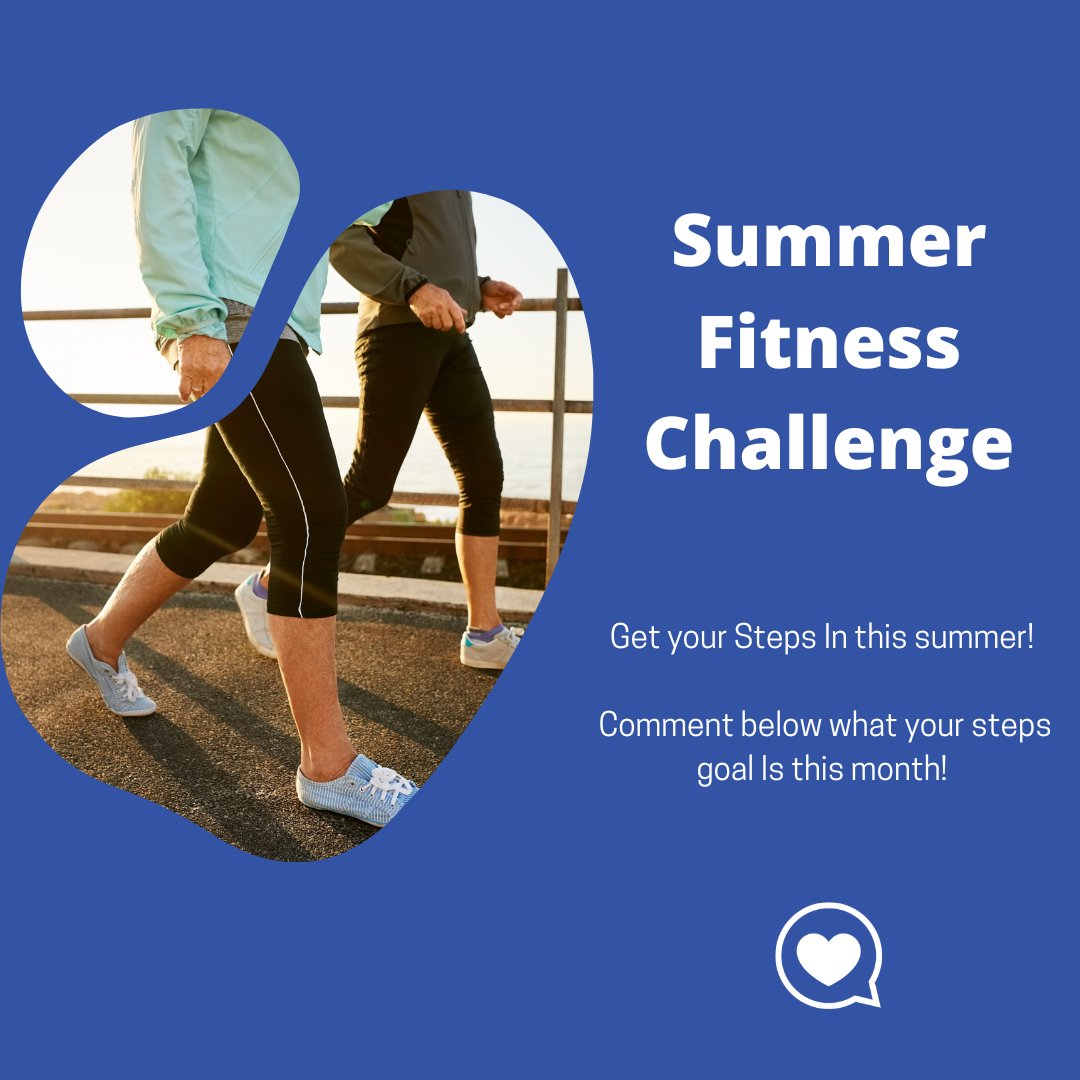 HeartLifeCanada's tweet image. Start a summer walking challenge with us! How many steps can you take this month? Track your progress and share your milestones. 🚶‍♂️🚶‍♀️ #FitnessChallenge #WalkMore