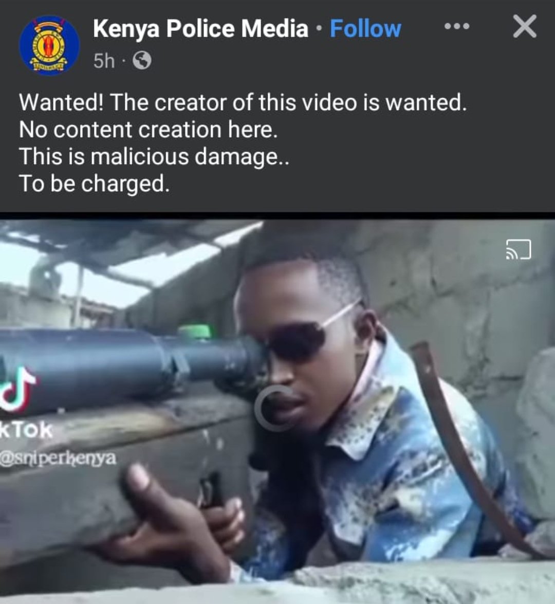 xofficial_bob's tweet photo. Remember this Guy who did this video imitating a sniper shooting President?!He went missing,since then the family haven't found him.  Al Shabaab #OccupyCBDTuesday  "City Mortuary" "IG Koome" "Githurai" "BREAKING NEWS" #RutoMustBeStopped #RutoMustGo
#RigathiOnAssignment

RETWEET https://t.co/IPNbjfufSi