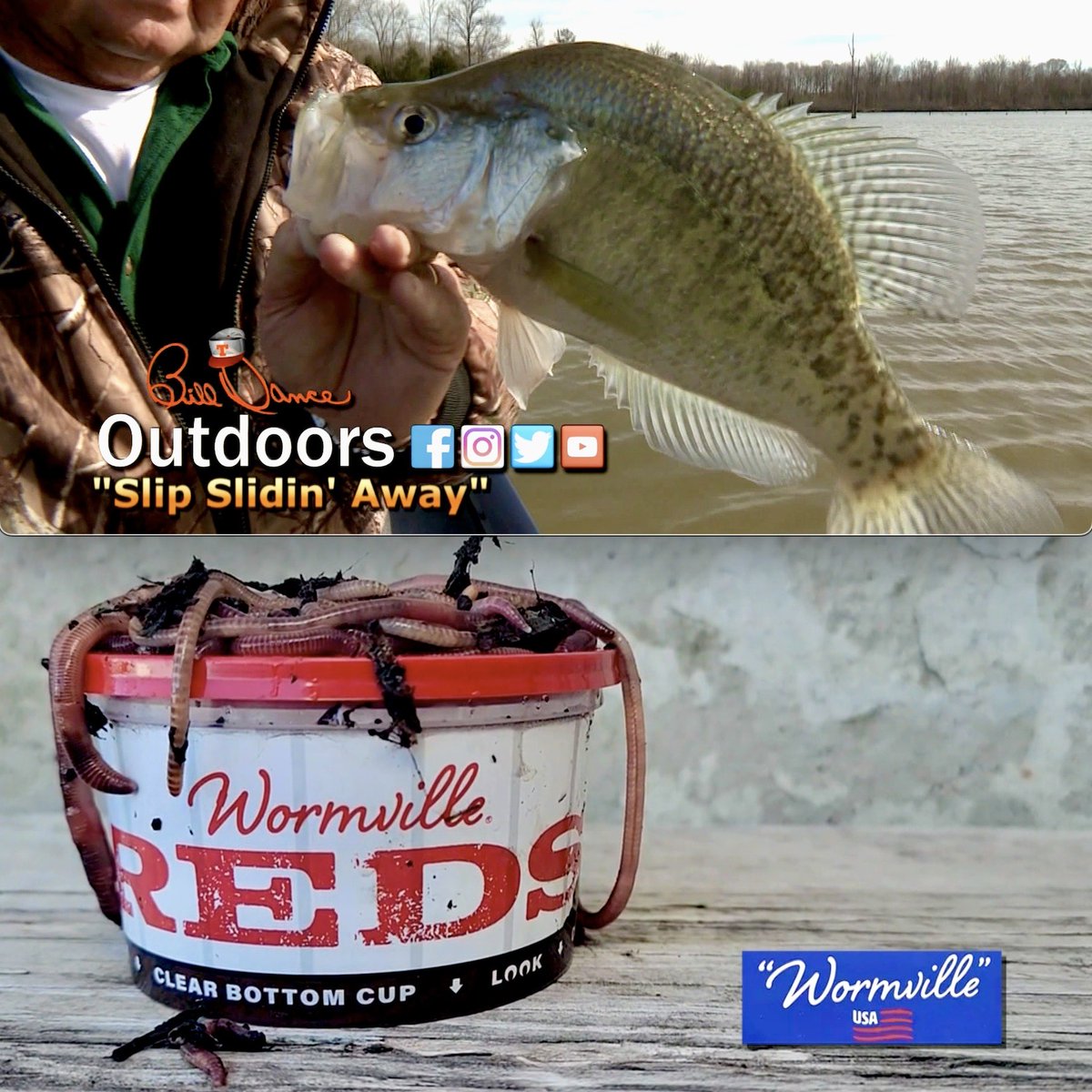 Bill_Dance1's tweet photo. This week we'll highlight America's favorite panfish, the #crappie in an episode we call "Slip Slidin' Away". Saturday at 1:00pm and Sunday at 4:00 & 7:00am. All times Eastern on Outdoor Channel. See ya then,...Bill
#fishing #billdance #panfish #thill https://t.co/zllxFYLyXS
