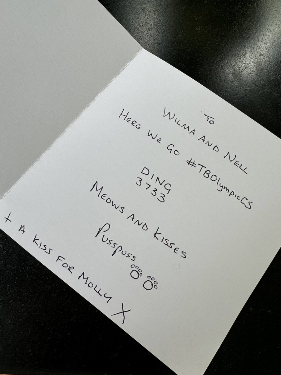 We loves our card! 😽❤️ 
Thanks Pusspuss &amp; Dawn. Loves ya ❤️ <a href="/dawnybj/">Pusspuss</a> 🥰
#TBOlympicCS #teambengal