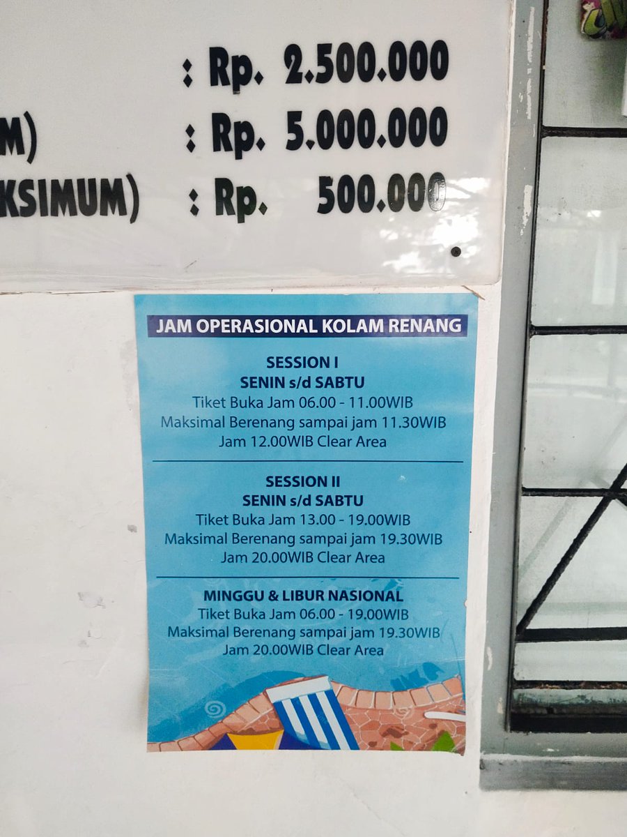 SocialUdin's tweet photo. B. Berikut  jam operasional dan harga tiket kolam renang Pasfes #pasfes #kolamrenang https://t.co/JTGCgGjYIk