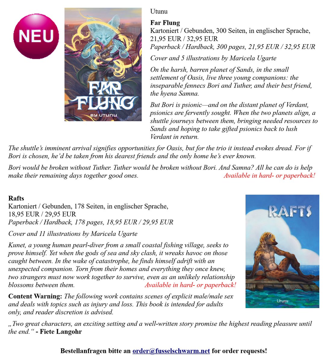 Three friends on a barren planet, a bright future awaits... not all of them.

FAR FLUNG the, gorgeously looking (cover and illustrations by <a href="/chutkat/">Chutkat | CONFUROR@2025</a>), new novel by <a href="/WildDogUtunu/">oo TOO noo</a> is available now.😍