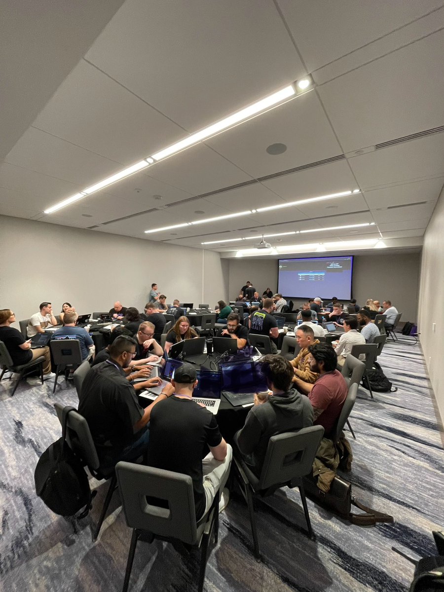 Already have 50 people playing the <a href="/BSidesPGH/">BSidesPGH</a> CTF! (I obscured the closest screens so don’t try to zoom in for hints 😁)