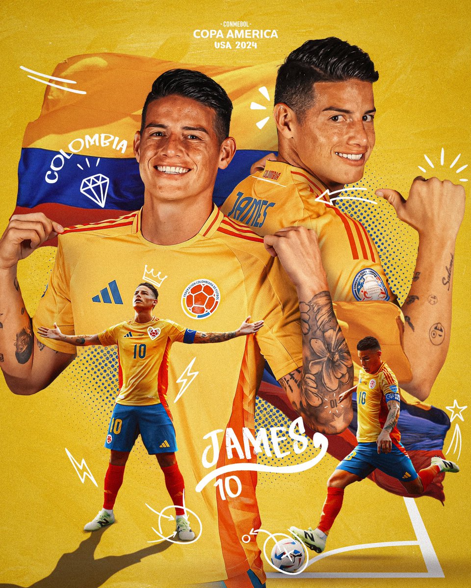 StereoRColombia's tweet photo. #Deportes ⚽
HOY CUMPLEN NUESTRO 10

El capitán de nuestra Selección #Colombia está de cumpleaños. Envíale un mensaje de felicitación y las mejores vibras para la final de la #CopaAmerica #Conmebol2024 este domingo.

¡Gracias @jamesdrodriguez!
https://t.co/4QQTFvHr1l https://t.co/7qk2DjndTH