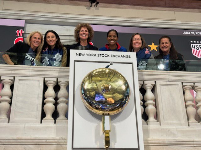Celebrating our 25th anniversary of our win in the 1999 World Cup! Ring my bell!! <a href="/NYSE/">NYSE 🏛</a> <a href="/USWNT/">U.S. Women's National Soccer Team</a> <a href="/TeamFirstSA/">TeamFirst Soccer</a> #99ersteam