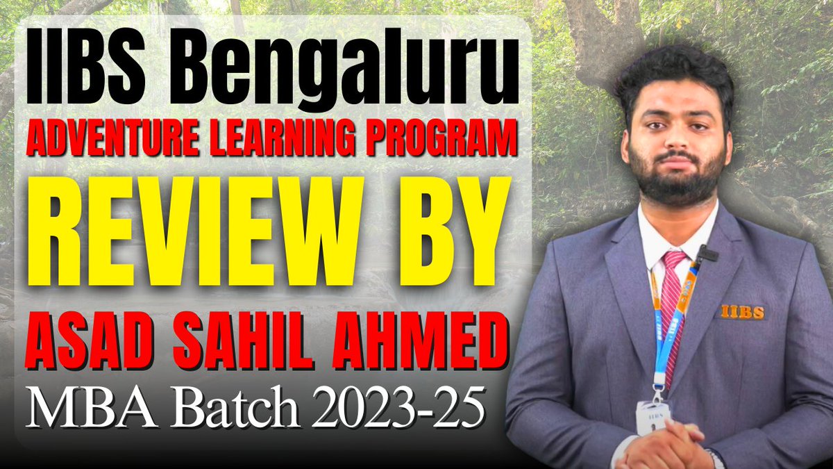 iibsonline's tweet photo. Adventure Learning Program Review By Asad Sahil Ahmed | IIBS Bengaluru | #adventure #learning... https://t.co/tWJ9SJTZDT
#IIBSBangalore #MBA #StudentLife #CorporateWorld #Teamwork #ManagementSkills #AdventureLearning #PyramidValley #Grateful #LearningJourney https://t.co/tnbDQjb3DF