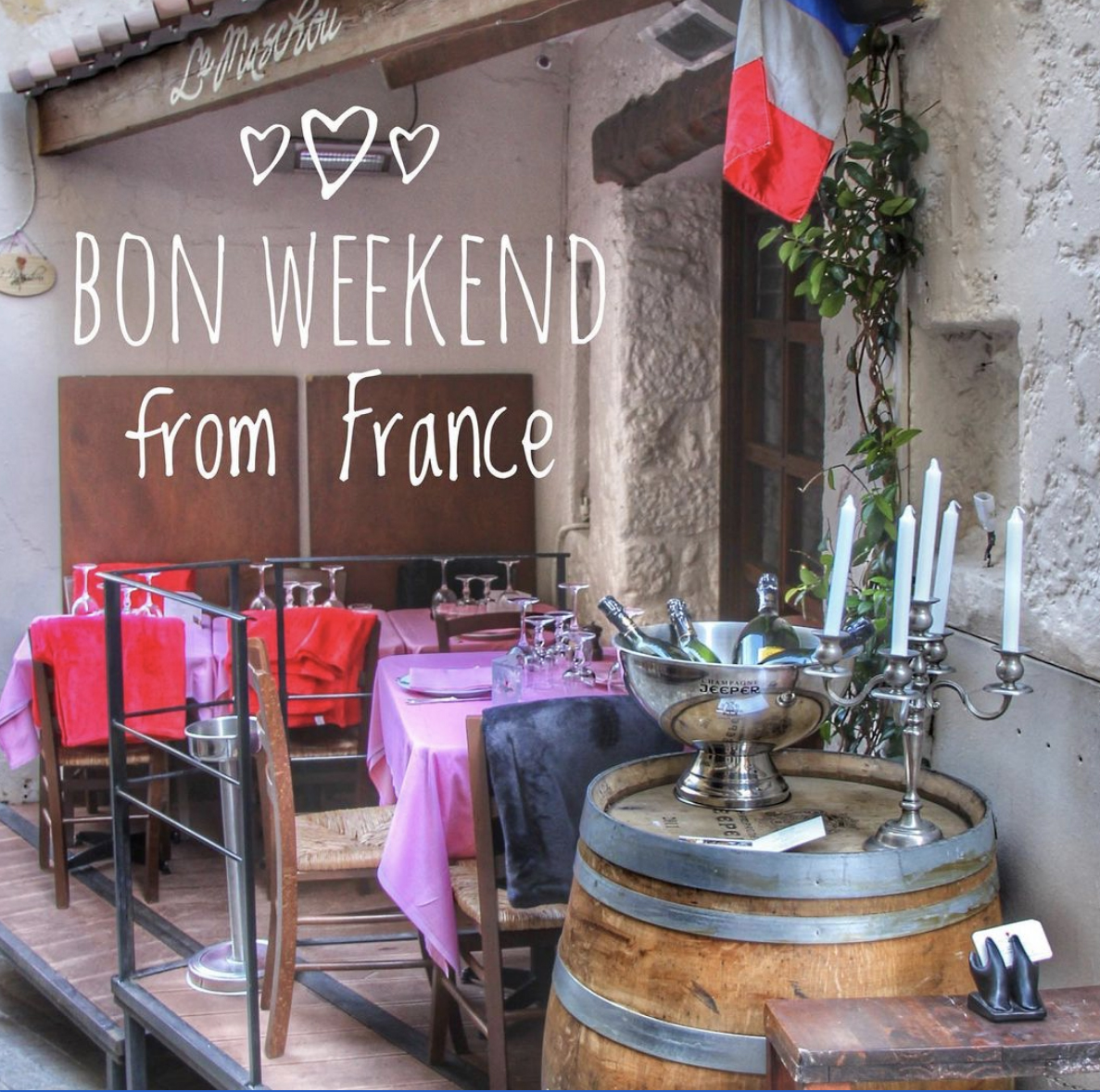 lifefrance's tweet photo. Wishing you a bon weekend from France 🙂 Newsletter Day tomorrow, subscribe at https://t.co/U7s00JXkoc for a ray of sunshine from me, bisous, Janine 😍
#thegoodlifefrance https://t.co/EkNxsbqrNY