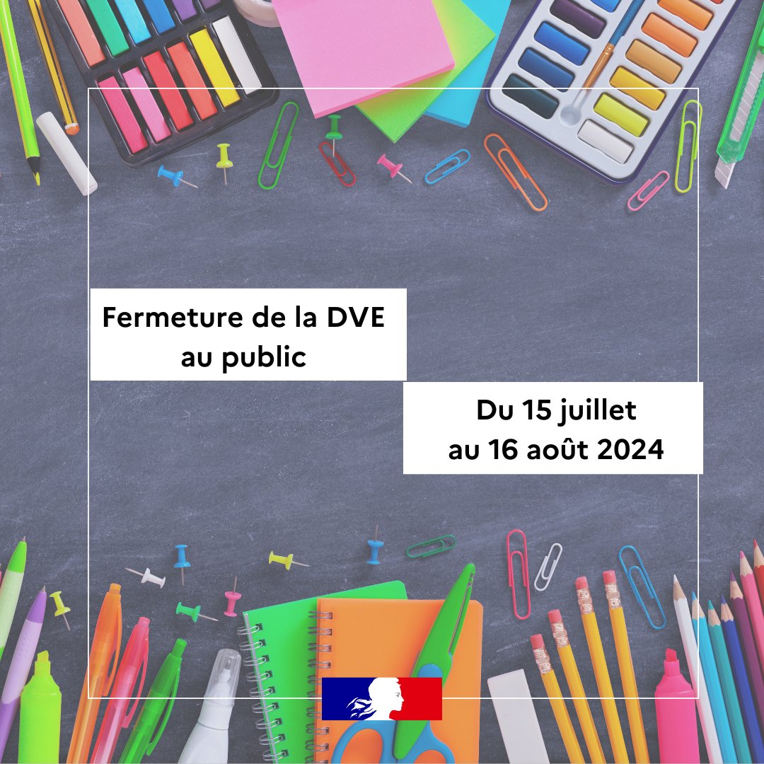 🔑 L’accueil du public de la Division de la vie de l’élève est fermé jusqu’au 16 août 2024.
Vous souhaitez des informations sur les affectations en collège et lycées ou les bourses de l’enseignement scolaire ❓
Plus d’informations sur le site académique 👀 ac-paris.fr/parents-et-ele…