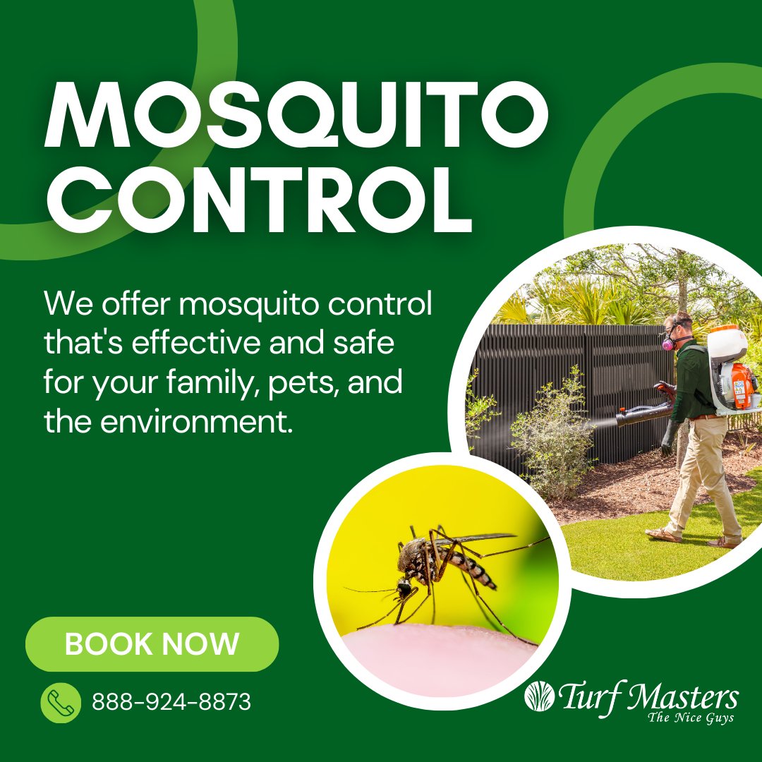 TurfMastersLC's tweet photo. Say goodbye to pesky mosquitoes! 

Mosquitoes love warm, wet weather, but with monthly treatments March-October, your yard will stay mosquito-free. If they come back, so do we—at no extra cost!

#TheNiceGuys #TurfMastersLawnCare #TurfMasters https://t.co/wWPLMFnE3A