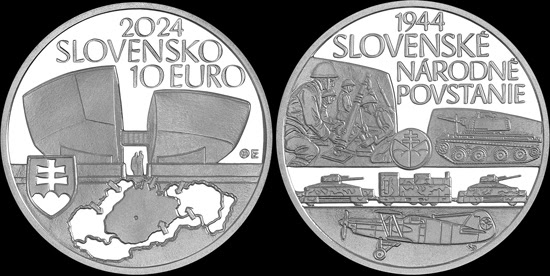 Slovakia 10 euro 2024 - 80th anniversary of the Slovak National Uprising (1944) dlvr.it/T9Vr25