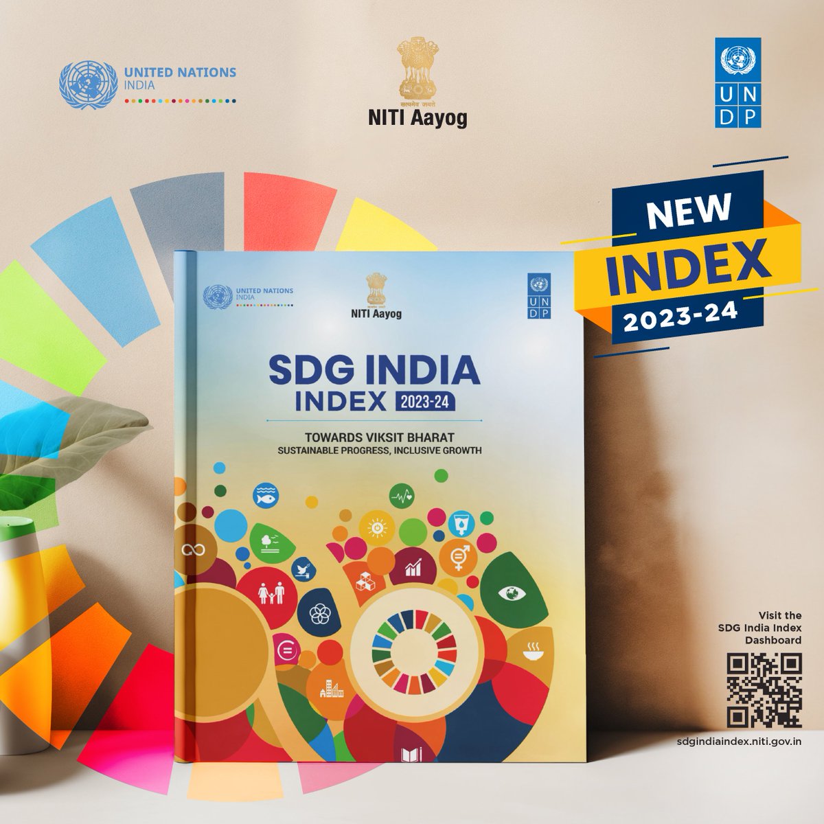 UNDP_India's tweet photo. Despite global headwinds, India improves SDG performance!

@NITIAayog launches 4th edition of the SDG India Index! 📊 The index tracks progress of all states &amp; UTs on the SDGs🌍UNDP remains committed to support India's #SustainableDevelopment journey.
 
👉https://t.co/iCU1hZFyjn https://t.co/X0Ms8itC1q
