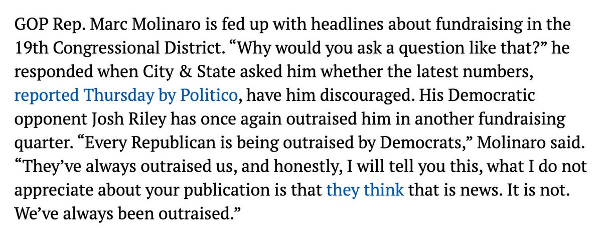 .@MarcMolinaro is not mad. please dont put in the newspaper that he got mad.