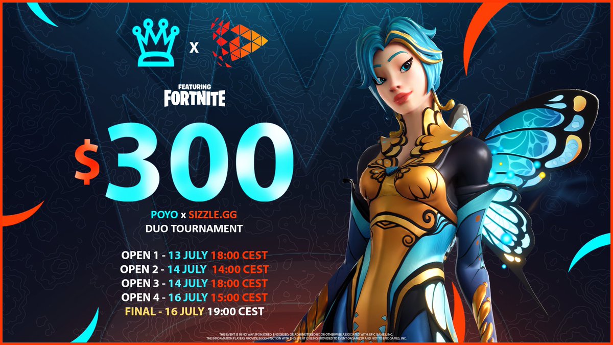 Poyo Customs (@poyocup) on Twitter photo Poyo X <a href="/sizzlegg/">Sizzle.GG - Automatic Highlights For Streams</a> 300$ Duo Cup🏆
• Open 1: 13/07 at 18:00 CEST
• Open 2: 14/07 at 14:00 CEST
• Open 3: 14/07 at 18:00 CEST
• Open 4: 16/07 at 15:00 CEST
• Finals: 16/07 at 19:00 CEST
Register : urlz.fr/rdMI Poyo X <a href="/sizzlegg/">Sizzle.GG - Automatic Highlights For Streams</a> 300$ Duo Cup🏆
• Open 1: 13/07 at 18:00 CEST
• Open 2: 14/07 at 14:00 CEST
• Open 3: 14/07 at 18:00 CEST
• Open 4: 16/07 at 15:00 CEST
• Finals: 16/07 at 19:00 CEST
Register : urlz.fr/rdMI