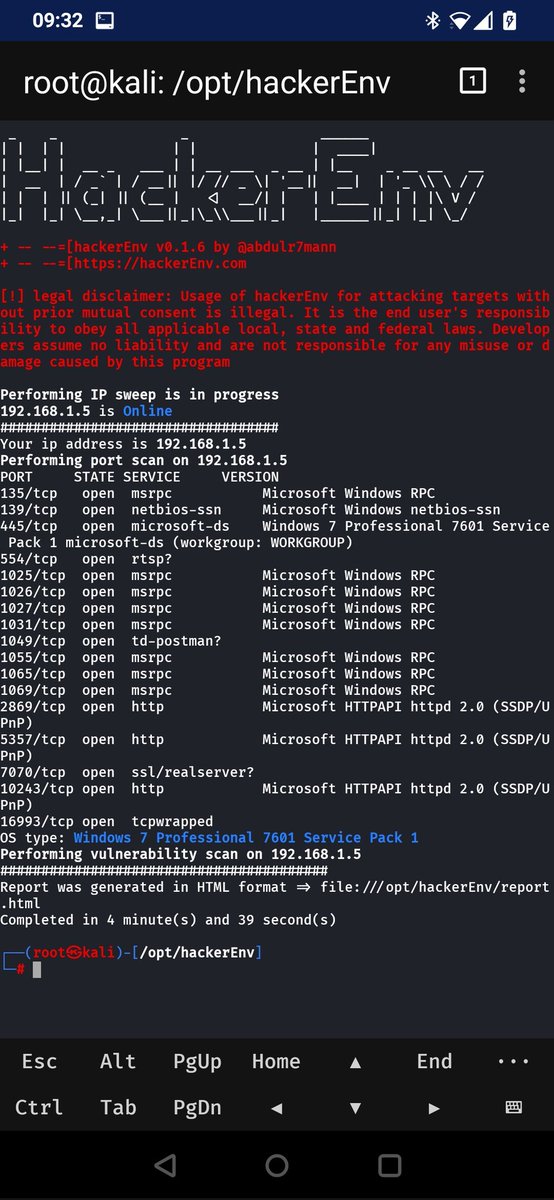 Vasileiadis A. (Cyberkid) (@anastasis_king) on Twitter photo HackerEnv on Nethunter 🐉
📌hackerEnv is an automation tool that quickly and easily sweep IPs and scan ports, vulnerabilities and exploit them.
🔗Link: en.iguru.gr/hackerenv-saro…
<a href="/kalilinux/">Kali Linux</a>
#kali #nethunter #hackerEnv HackerEnv on Nethunter 🐉
📌hackerEnv is an automation tool that quickly and easily sweep IPs and scan ports, vulnerabilities and exploit them.
🔗Link: en.iguru.gr/hackerenv-saro…
<a href="/kalilinux/">Kali Linux</a>
#kali #nethunter #hackerEnv