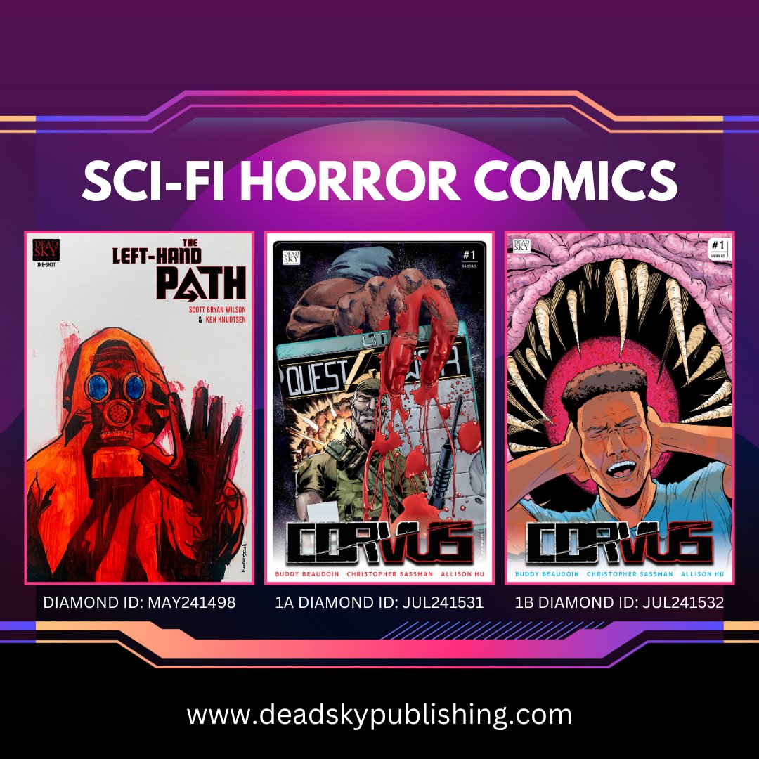 Dead Sky Publishing (@deadskypub) on Twitter photo Head to your LCS and reserve yours today!
THE LEFT-HAND PATH <a href="/scottbrwilson/">Scott Bryan Wilson</a> + <a href="/kenknudtsen/">ken knudtsen</a>
previewsworld.com/Catalog/MAY241ā¦
CORVUS #1 @BuddyOrDie + @chrissassmanart + <a href="/tofuthebold/">Al, Soup Lord š¢ available for work!</a> + <a href="/illaurastrates/">LaurzDrawz is @ illaurastrates.bsky.social</a> + <a href="/WordieJason/">Jason Wordie</a>
previewsworld.com/Catalog/JUL241ā¦
previewsworld.com/Catalog/JUL241⦠Head to your LCS and reserve yours today!
THE LEFT-HAND PATH <a href="/scottbrwilson/">Scott Bryan Wilson</a> + <a href="/kenknudtsen/">ken knudtsen</a>
previewsworld.com/Catalog/MAY241ā¦
CORVUS #1 @BuddyOrDie + @chrissassmanart + <a href="/tofuthebold/">Al, Soup Lord š¢ available for work!</a> + <a href="/illaurastrates/">LaurzDrawz is @ illaurastrates.bsky.social</a> + <a href="/WordieJason/">Jason Wordie</a>
previewsworld.com/Catalog/JUL241ā¦
previewsworld.com/Catalog/JUL241ā¦