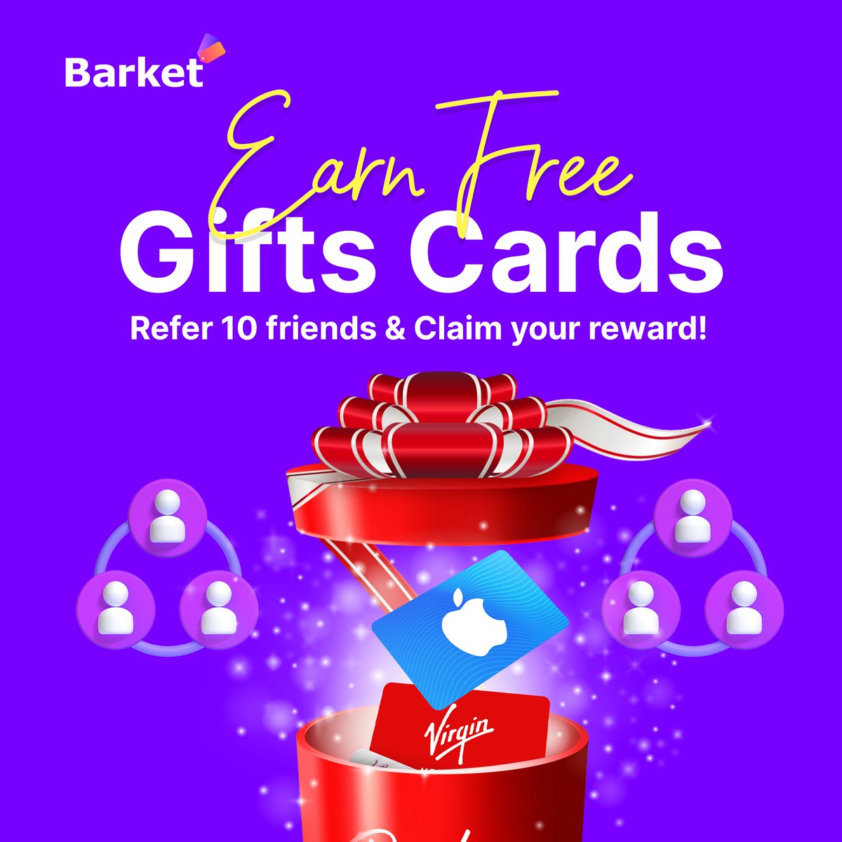Barket_io's tweet photo. Early Bird Alert! 
Bring 10 Direct #Referrals &amp; Get 1 Package Free! 🤩
Discover amazing deals on discount #coupons &amp; #giftcards effortlessly with #BFICCOIN on #Barket.
Share the joy with friends and shop smart with Barket.
#Offers https://t.co/rW3ZXQLtef