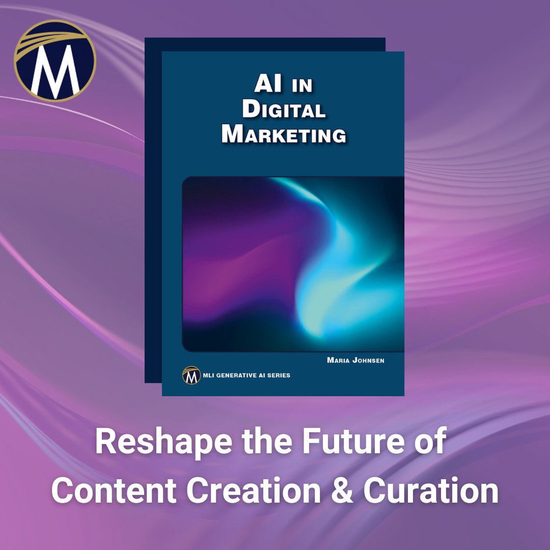 Reshape the future of content creation &amp; curation with "AI in Digital Marketing" by Maria Johnsen, available this July! 

Master AI-driven content optimization, social media ads, chatbots, Google Ads, influencer marketing, data protection, and more!
 
lnkd.in/eCd57xVN