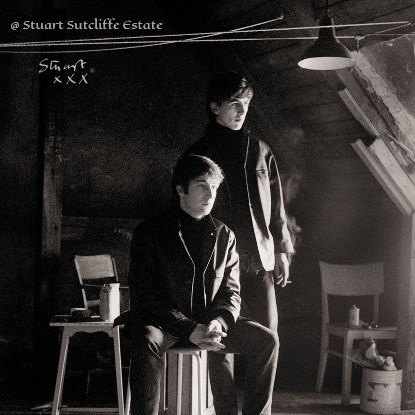 SutcliffeEstate's tweet photo. Those were the days. Reminisce the early days and #Sutcliffe visionary genius of The Beatles genesis. Celebrate the vintage 60s archival works. Massive oils, impressive mixed canvas, sketchbook. Planning a show, or add to your own collection, rediscover the legend @SutcliffeEstate https://t.co/1klPvYtG6x #Collectors #Galleries #museumshop