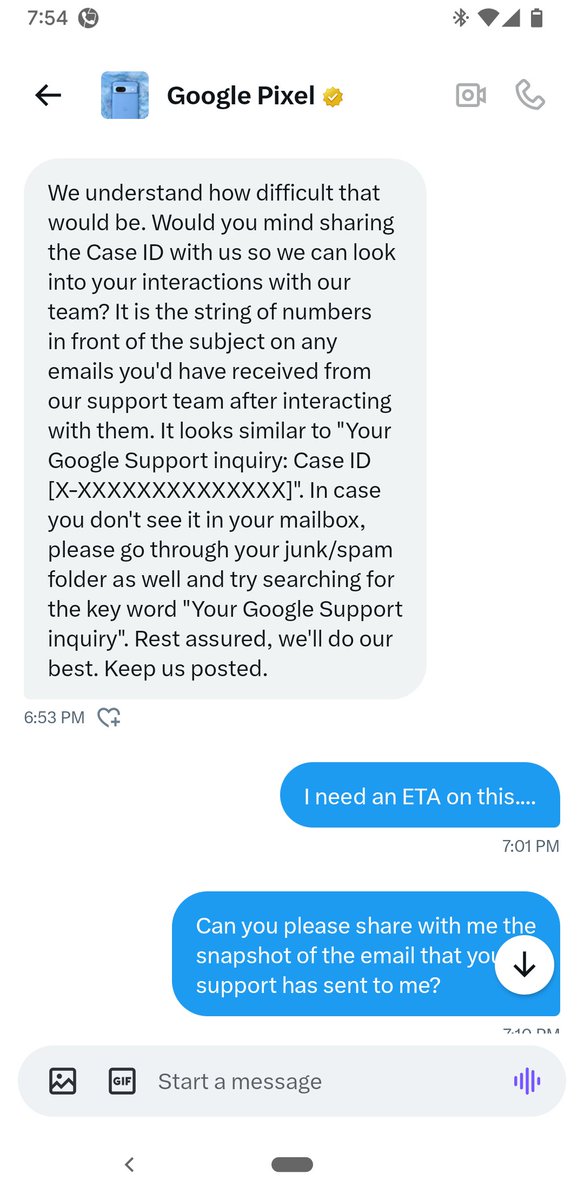 TurkarVikas1's tweet photo. @GooglePixel_US why did you ask me to text you privately, no help at all. https://t.co/1dI2lTpEzC