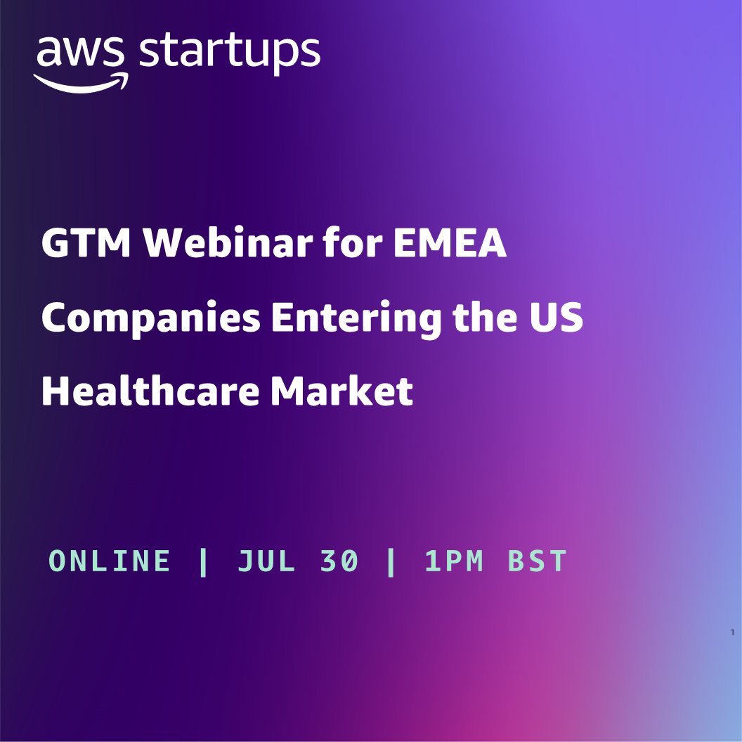 AwsPonzo's tweet photo. 🚀 Expanding to the US with your healthcare or life sciences startup? Join AWS on July 30th at 12pm GMT to learn how to navigate the US market! 📅💡 #USExpansion #healthtech #healthtechGTM #medtech #startups #medtechstartups #techbio #lifesciences 🔗 https://t.co/NzeTpPPVb7 https://t.co/TZEg6EJI6P