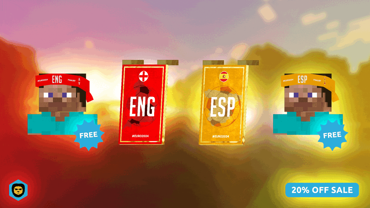 badlionclient's tweet photo. To celebrate Spain and England reaching the final of EURO 2024 we have released new Finalist cloaks 🏆  

Buy a Finalist Cloak and get a bandana FREE 🌟 

Also while you're here... enjoy 20% off on the store! 🎉 
https://t.co/Hbdi6oaIve https://t.co/QC6GKgYyfv