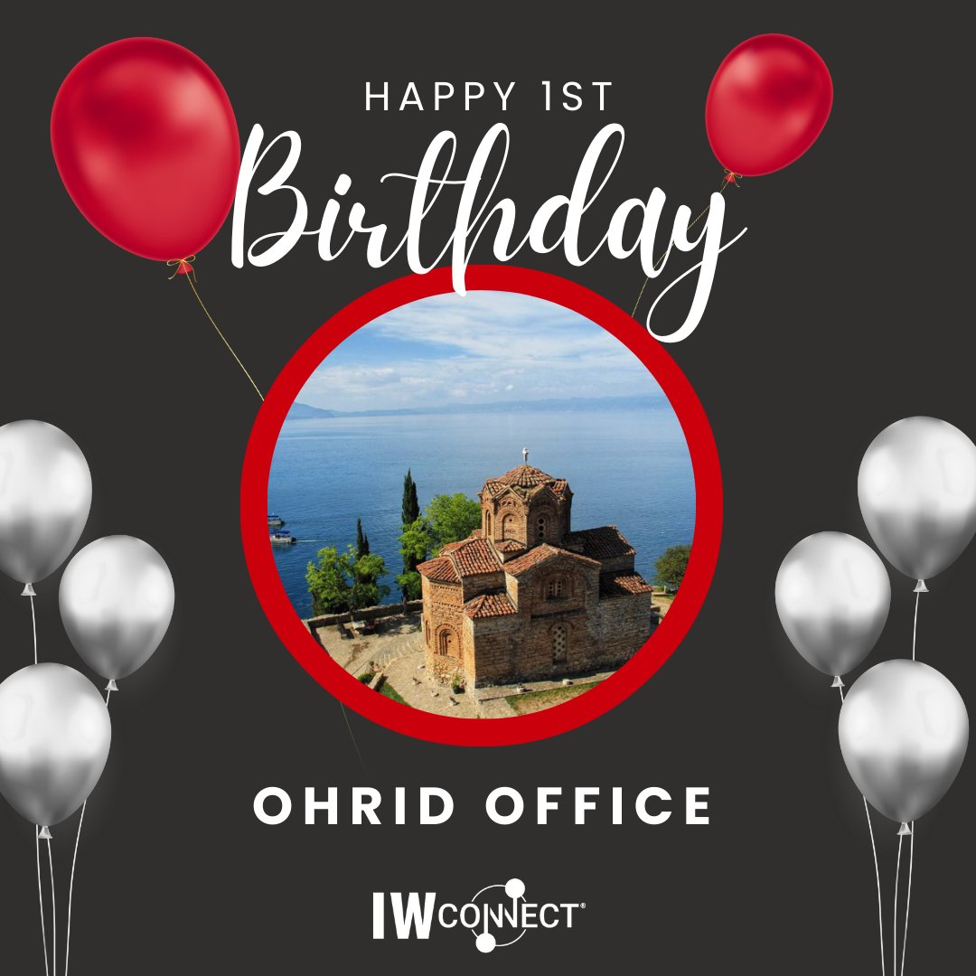 IWConnect's tweet photo. Celebrating one year of innovation and growth! Happy first birthday to our Ohrid office.

Stay tuned for photos from our celebration – coming soon! 

#TeamOhrid #Anniversary https://t.co/t67BnXr4jM