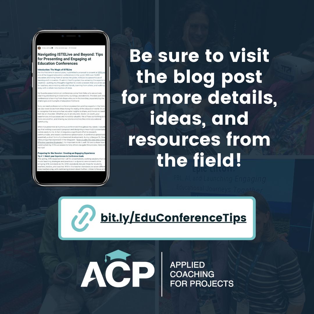 <a href="/KristyLathrop/">Kristy Lathrop</a> <a href="/ISTEofficial/">ISTE</a> Check out her newest blog post, "Navigating ISTELive and Beyond: Tips for Presenting and Engaging at Education Conferences", to learn from her journey and find some terrific resources!  (2/2)  bit.ly/4bCxYT7