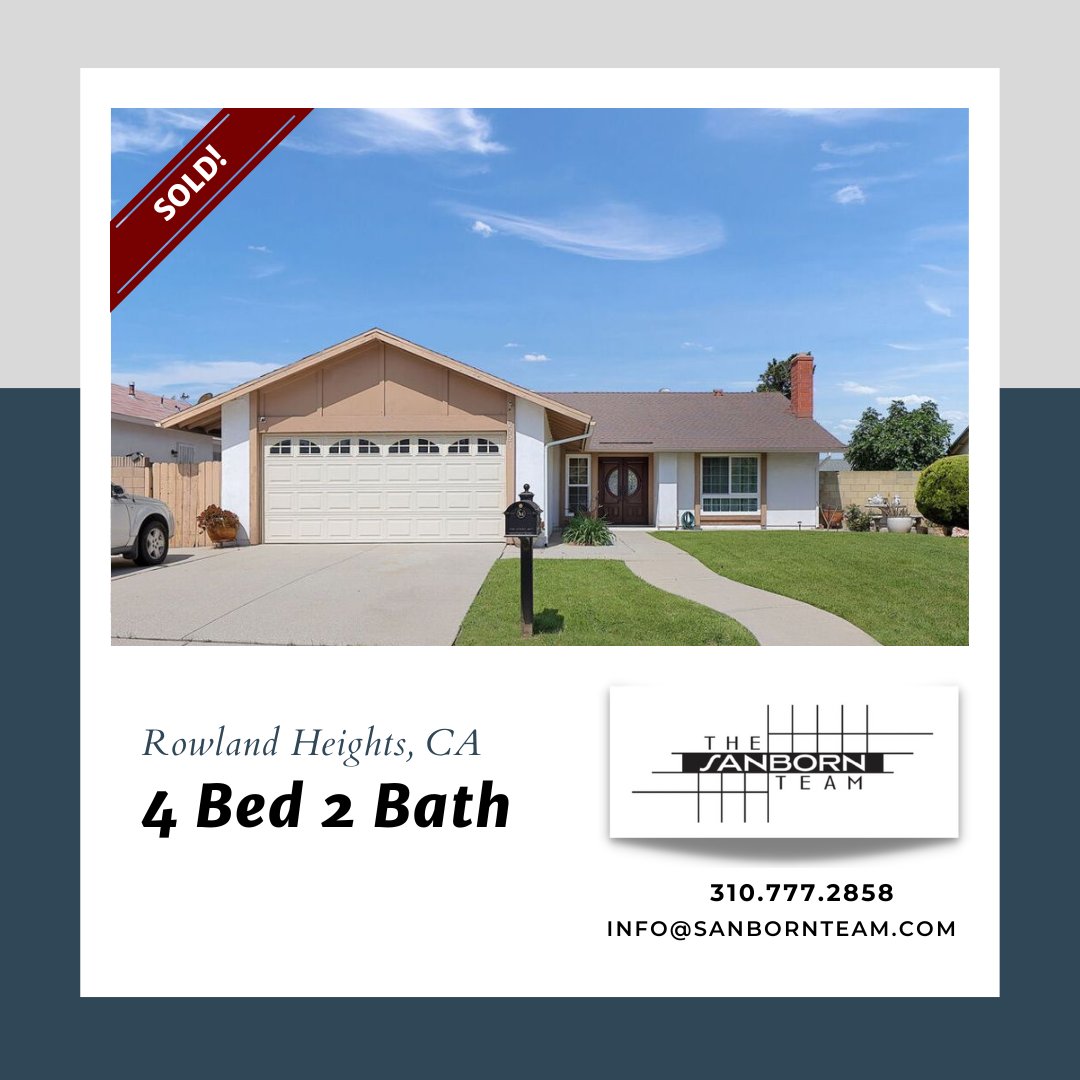 sanbornteam's tweet photo. [SOLD] Congratulations to the new owners of this home in Rowland Heights. Thank you to everyone involved in seeing this sale through!

Nancy Sanborn | DRE# 00771096
Brian Joy | DRE# 01324371
Berkshire Hathaway HomeServices California Properties

#rowlandheights #larealestate https://t.co/qpm77AGaOY